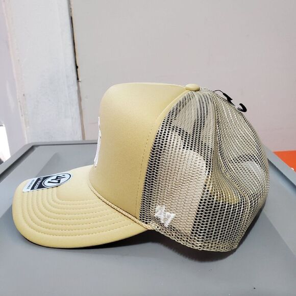 New York Yankees 47 Brand Trucker Snapback Baseball Hat Cap Sand OSFM … - Picture 2 of 11